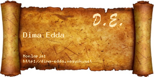 Dima Edda névjegykártya